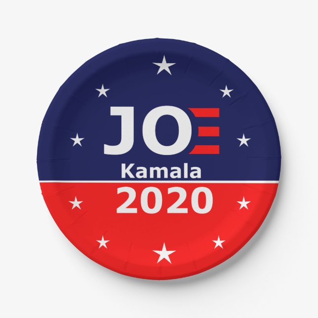 Joe and Kamala - Joe Biden Kamala Harris Paper Plate (Front)