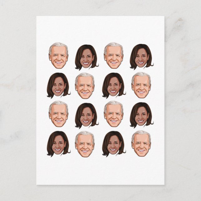 Joe and Kamala Pattern Postcard (Front)