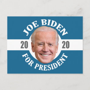 Joe Biden 2020 - Classic Design Blue White Photo Postcard