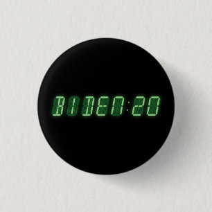 Joe Biden 2020 Digital Clock 1 Inch Round Button