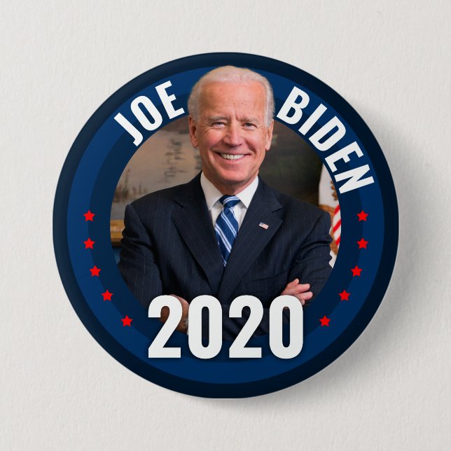 Joe Biden 2020 for President 3 Inch Round Button (Front)