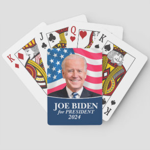 Joe Biden 2020 for President Photo and Flag Playing Cards