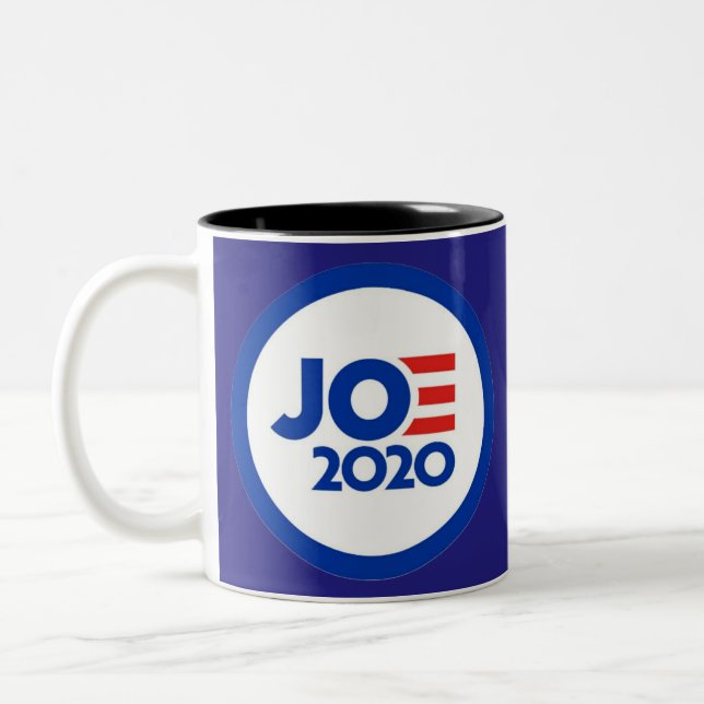 Joe Biden 2020 logo Two-Tone Coffee Mug (Left)
