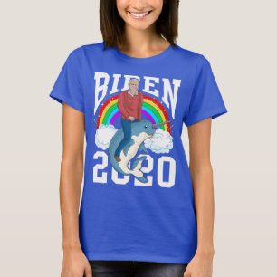 Joe Biden 2020 Riding Narwhal Democrat Anti Trump T-Shirt