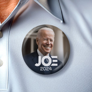 Joe Biden 2024 for President Photo 2 Inch Round Button