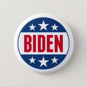 Joe Biden 2024 Simple Stamp Red Blue 2 Inch Round Button