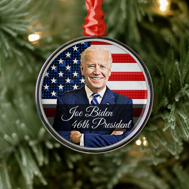 Joe Biden 46th President Keepsake Souvenir 2020 Metal Ornament (Tree)