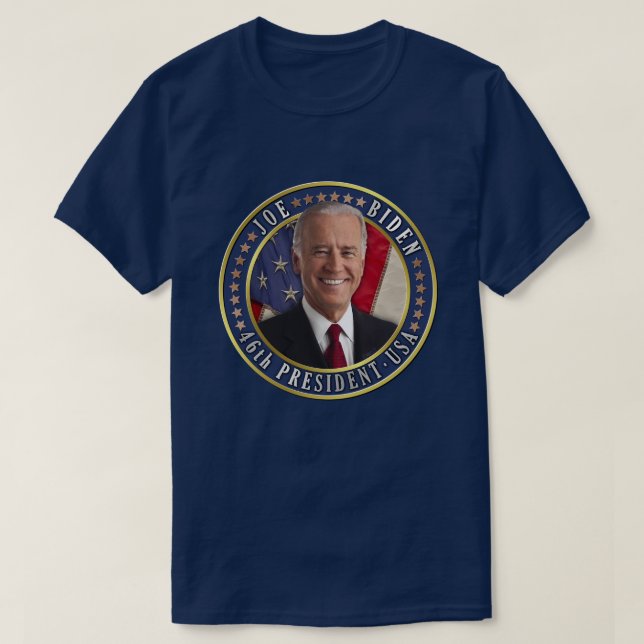 Joe Biden 46th President USA Commemorative Photo T-Shirt (Design Front)