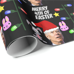JOE BIDEN 4TH OF EASTER CHRISTMAS FUNNY WRAPPING PAPER