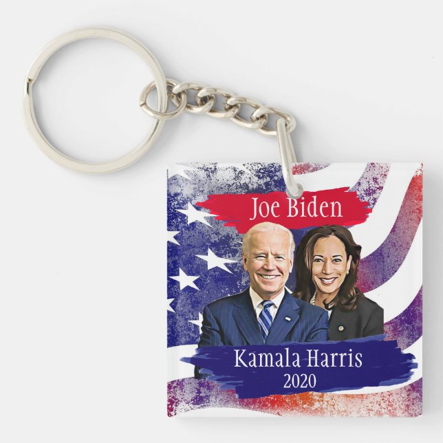 Joe Biden and Kamala Harris 2020 Election Car Keychain (Front)