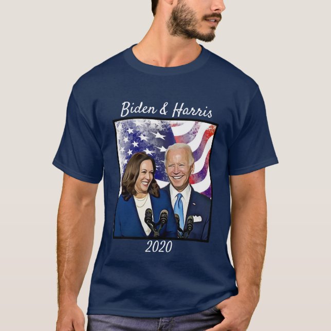 Joe Biden and Kamala Harris 2020 for President T-Shirt (Front)