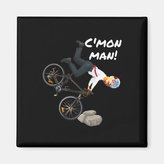 Joe Biden Bicycle Crash Funny Trump Did It Ridin W Magnet (Front)