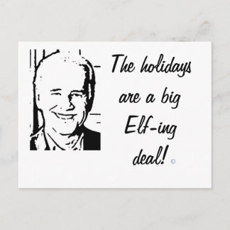 Joe Biden Big Elf-ing Deal Holiday Postcard