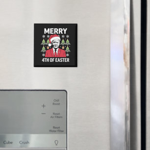 Joe Biden Christmas Santa Hat Merry 4th Of Easter Magnet