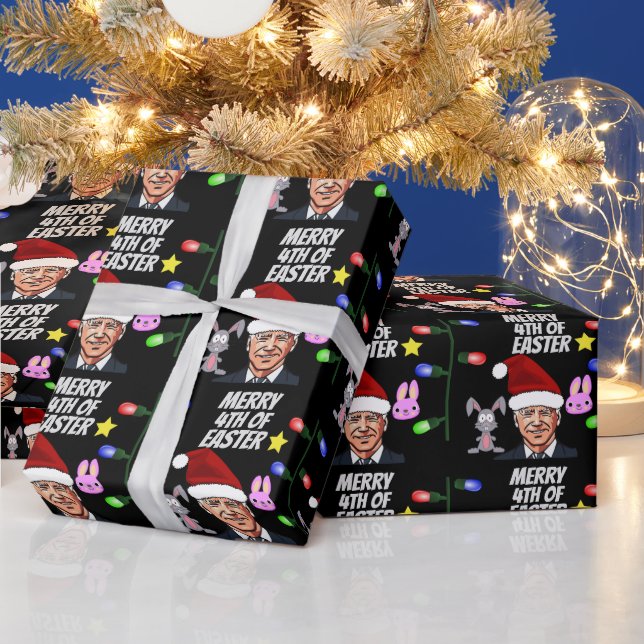 JOE BIDEN CONFUSED CHRISTMAS FUNNY  WRAPPING  WRAPPING PAPER (Holidays)