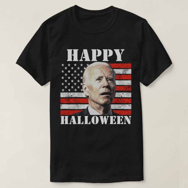 Joe Biden Confused Face USA flag Personalized T-Shirt (Design Front)