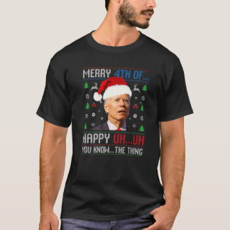 Joe Biden Confused Merry Happy Funny 4Th Of July C T-Shirt