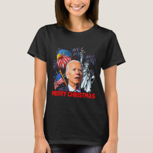 Joe Biden Confused Patriotic Merry Christmas For 4 T-Shirt