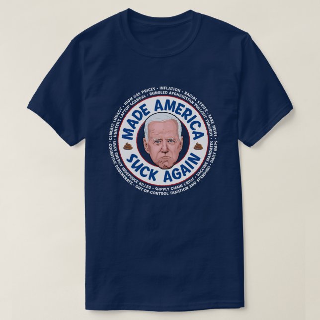 Joe Biden Dark T-Shirt Foncé à l'Amérique (Design devant)