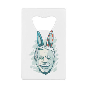 joe biden democratic donkey credit card bottle opener
