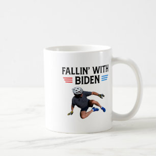 Joe Biden Falling Off Bicycle Biden Bike Meme Funn Coffee Mug