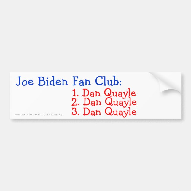 Joe Biden Fan Club: Bumper Sticker (Front)