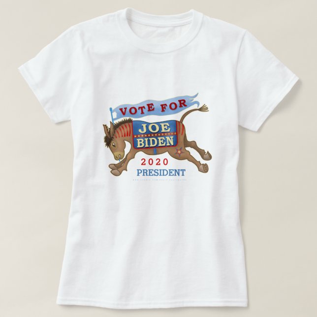 Joe Biden for President 2020 Democrat Donkey T-Shirt (Design Front)