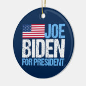 Joe Biden for President Ceramic Ornament (Left)