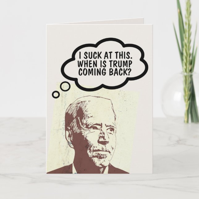 JOE BIDEN FUNNY BIRTHDAY TRUMP CARDS (Front)