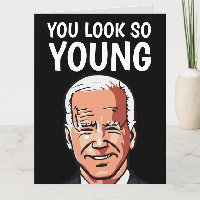 JOE BIDEN FUNNY CARTES D'humour D'ANNIVERSAIRE POU (Devant)