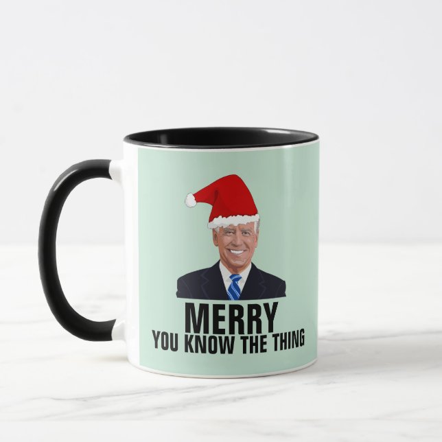 JOE BIDEN FUNNY CHRISTMAS COFFEE MUGS (Left)