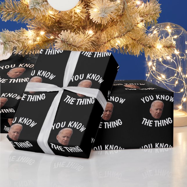 JOE BIDEN FUNNY CHRISTMAS WRAPPING PAPER (Holidays)
