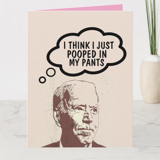 JOE BIDEN FUNNY POOP VALENTINE'S DAY CARDS (Front)