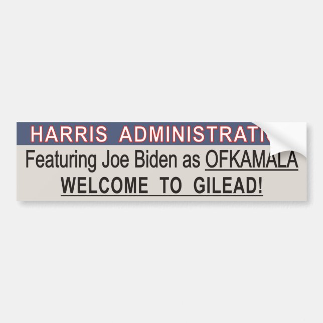 Joe Biden Handmaid Bumper Sticker - OFKAMALA (Front)