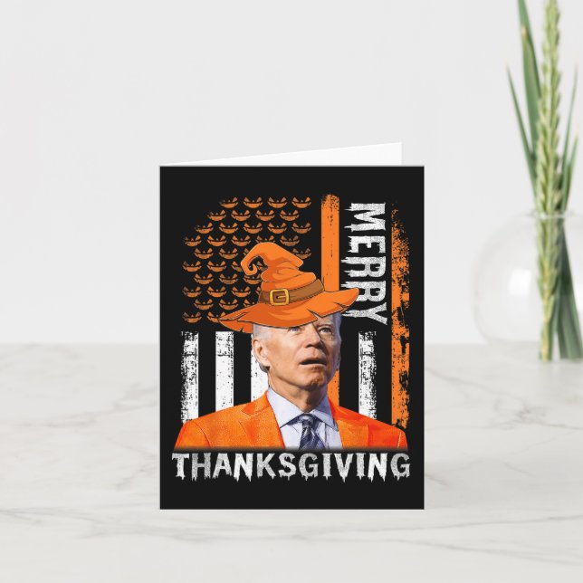 Joe Biden Happy Halloween  Merry Thanksgiving US F Card (Front)