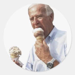 Joe Biden Ice Cream Meme Classic Round Sticker