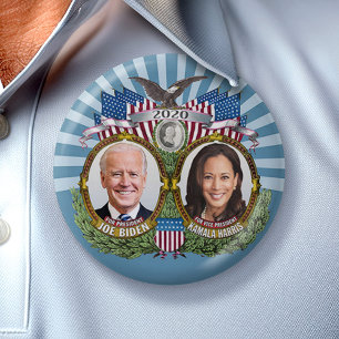 Joe Biden Kamala Harris 2020 Collectable Jugate 3 Inch Round Button