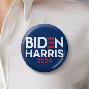Joe Biden Kamala Harris 2024 Red white blue 2 Inch Round Button
