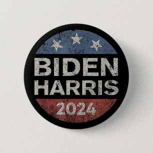 Joe Biden Kamala Harris 2024 Retro Vintage 2 Inch Round Button