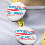 Joe Biden Kamala Harris for America 1 Inch Round Button<br><div class="desc">Joe Biden Kamala Harris 2020 American Flag button for the democratic party candidates. Vote democrat in the 2020 election to pick Biden for president. Cool American flag design.</div>