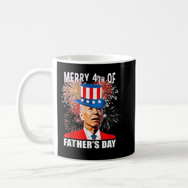 Joe Biden Merry 4th Of Father's Day Funny 4th of J Coffee Mug (Left)