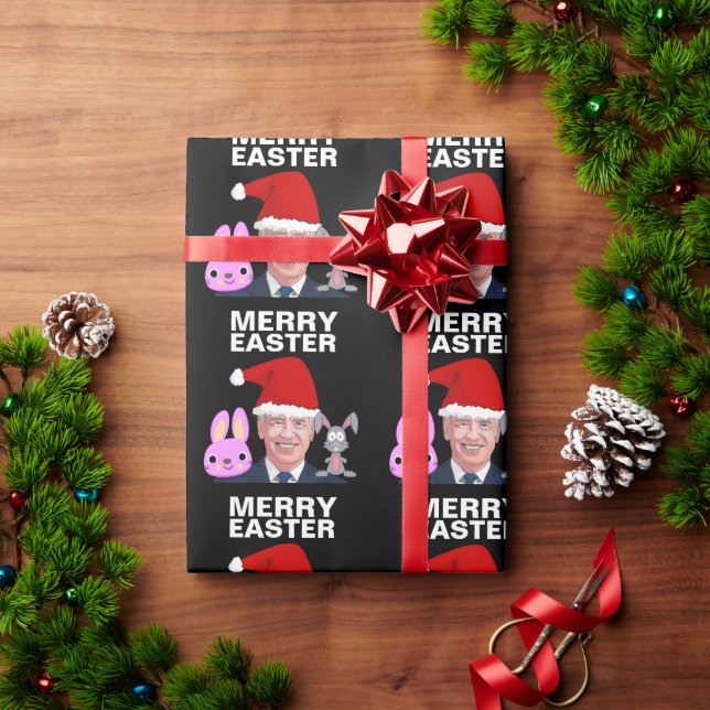 JOE BIDEN MERRY EASTER CHRISTMAS WRAPPING PAPER (Holiday Gift)