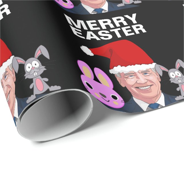 JOE BIDEN MERRY EASTER CHRISTMAS WRAPPING PAPER (Roll Corner)