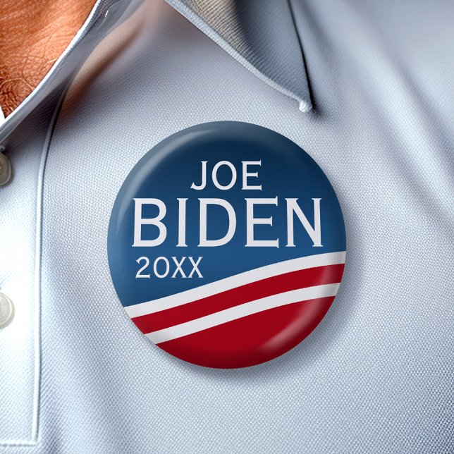 Joe Biden - Modern Wave Design 2 Inch Round Button (Joe Biden 2024 Button)