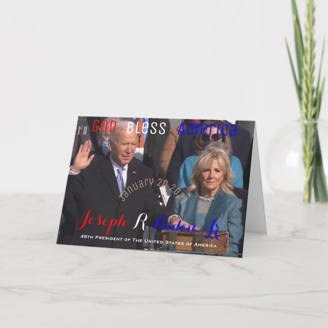 Joe Biden Oath of Office 2021 Inauguration Card (Front)