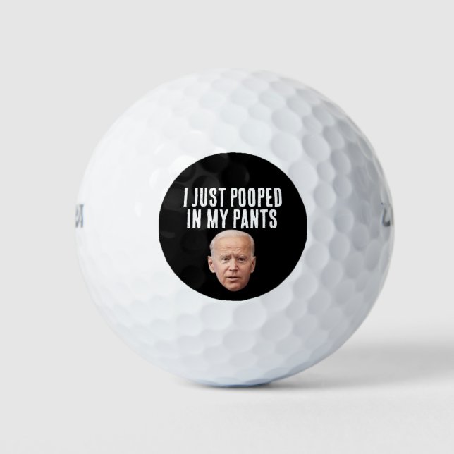 JOE BIDEN POOPED PANTS BALLES DE GOLF FUNNY (Devant)