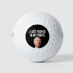 JOE BIDEN POOPED PANTS FUNNY GOLF BALLS
