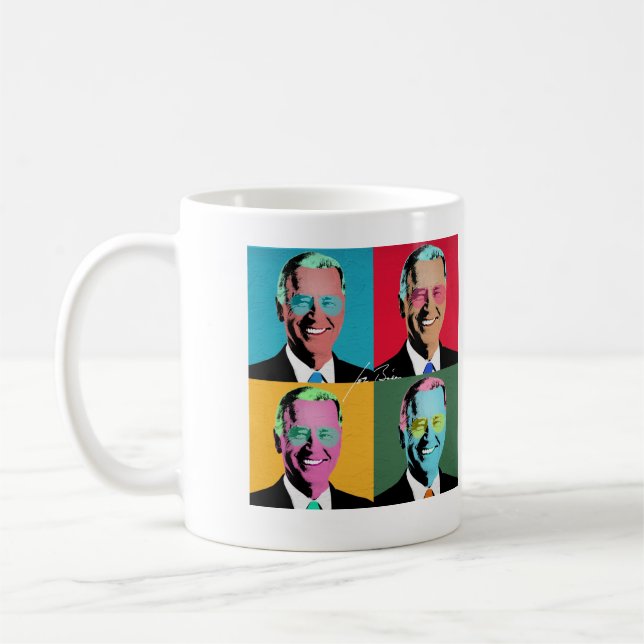 JOE BIDEN Pop Art Aviators Coffee Mug (Left)