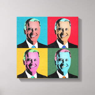 Joe Biden Pop Art Painting Canvas Print