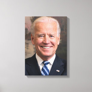Joe Biden Portrait Photo Canvas Print